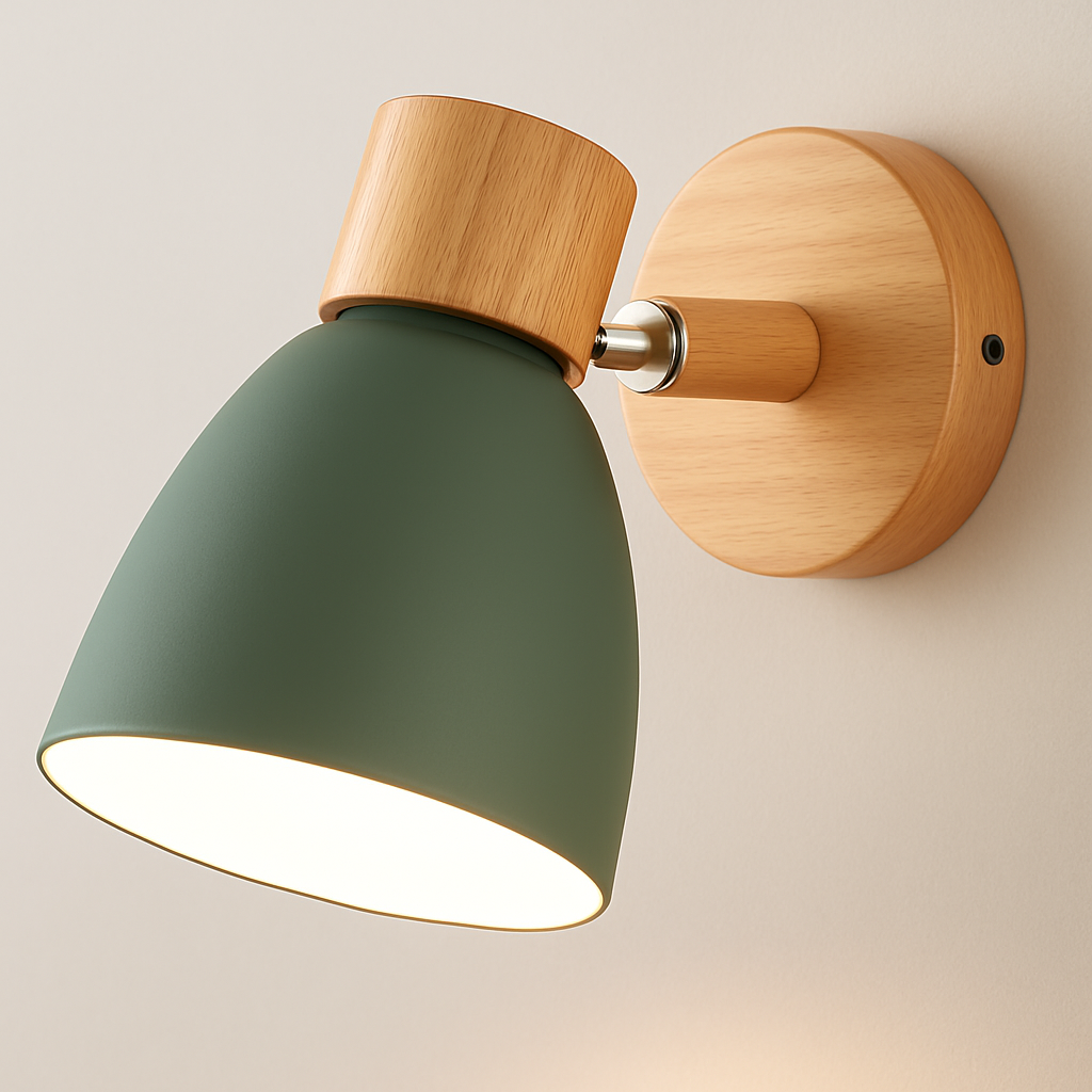 Nordics Wooden Wall Lamp for Bedroom