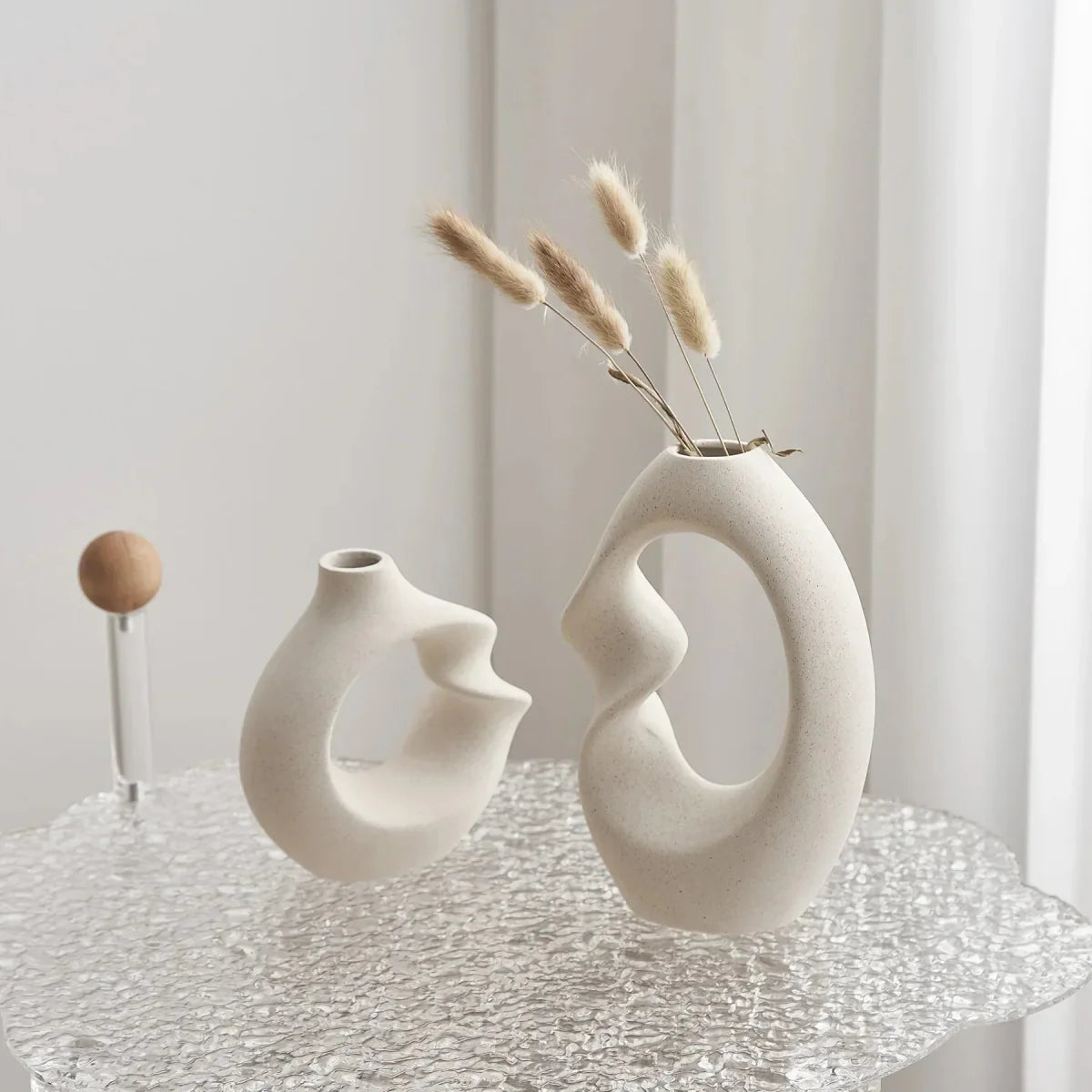 Onda Ceramic Vase Set – Abstract Sculptural Decor