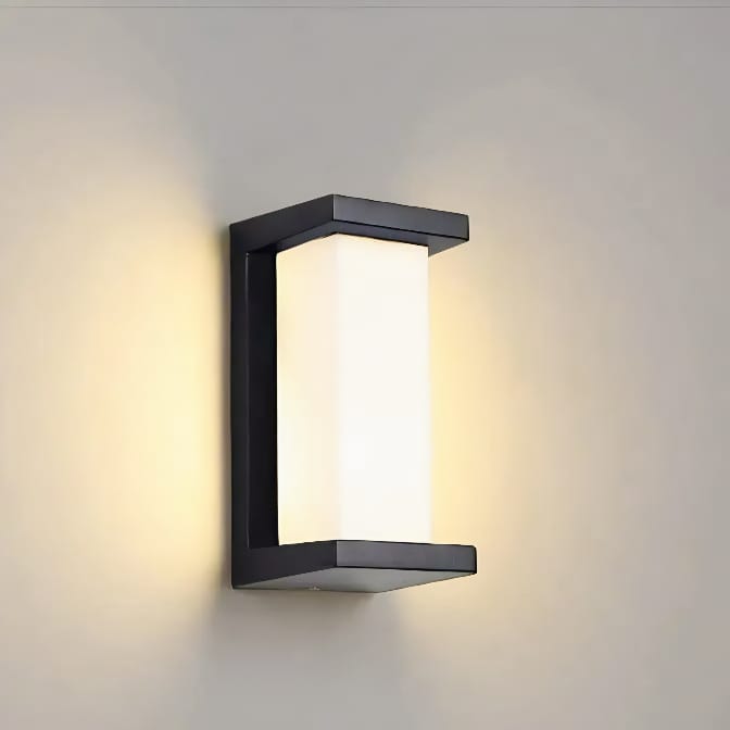 Outdoor Wall Light with Double Layer Lampshade