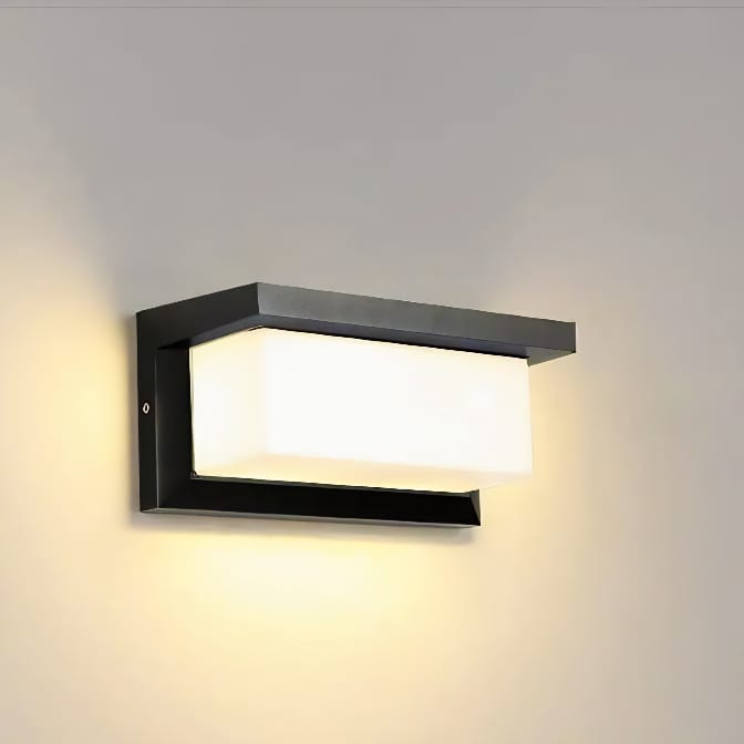 Outdoor Wall Light with Double Layer Lampshade