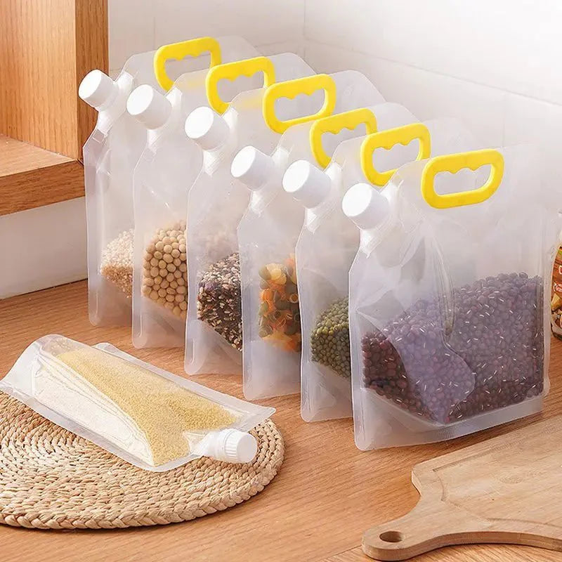 Portable Transparent Grain Storage Bags by Lattea