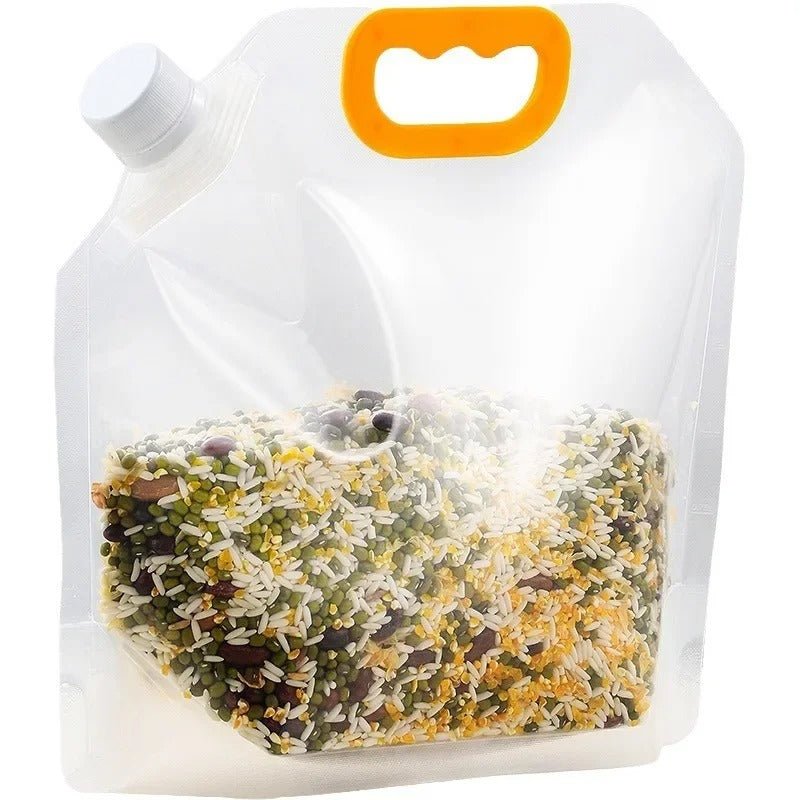 Portable Transparent Grain Storage Bags by Lattea