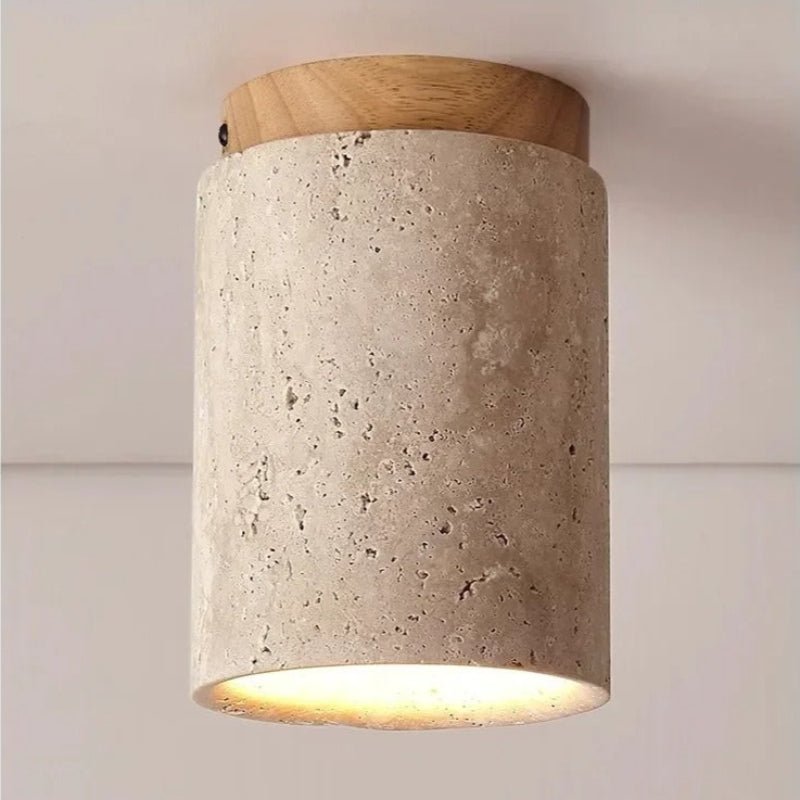 Recessed Travertine LED Chandelier