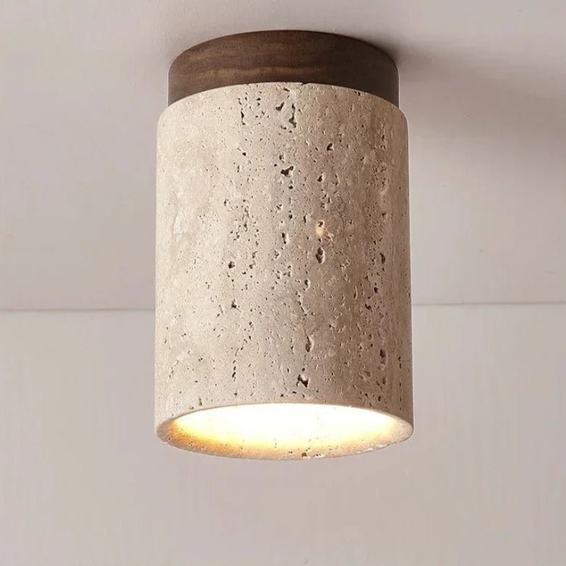 Recessed Travertine LED Chandelier