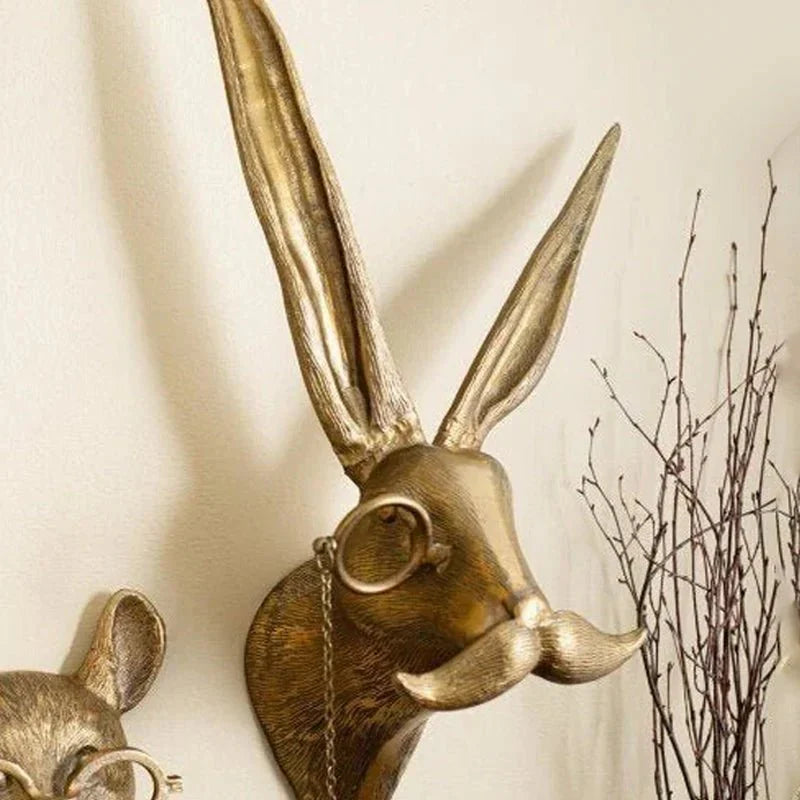 Resin Animal Head Sculpture