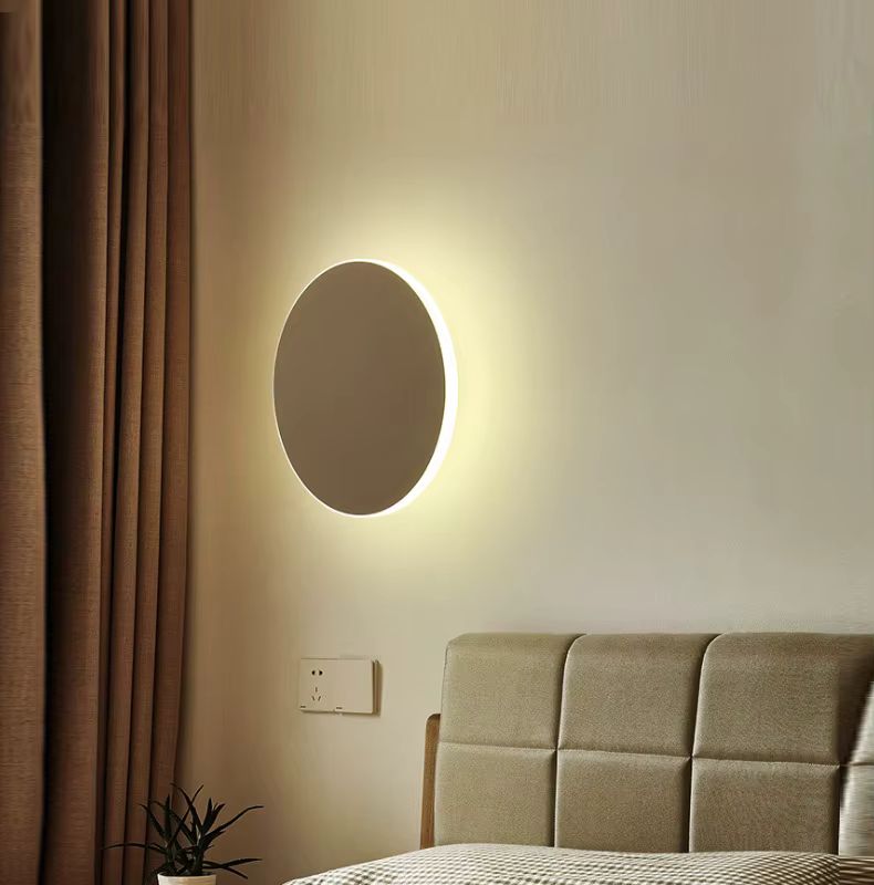 Round Backlit Sconce LED Wall Light for Interiors