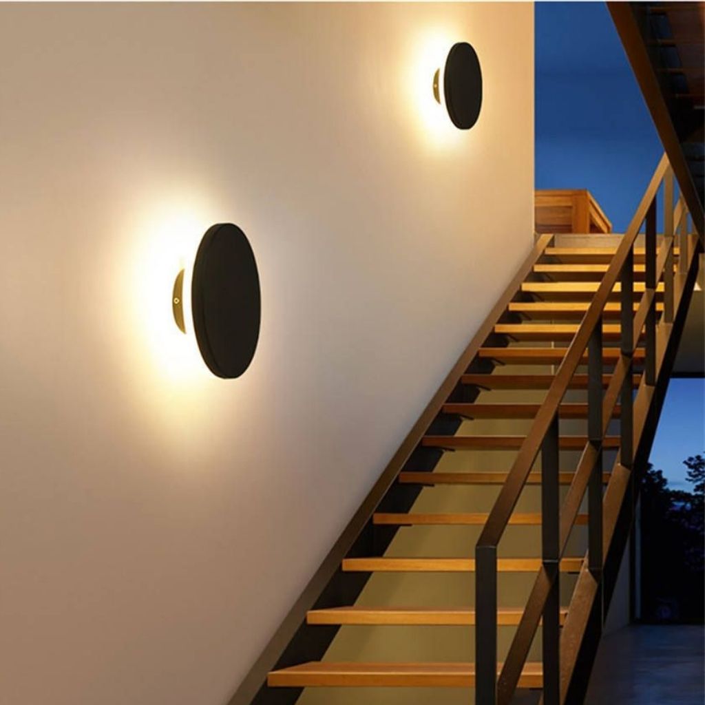 Round Backlit Sconce LED Wall Light for Interiors