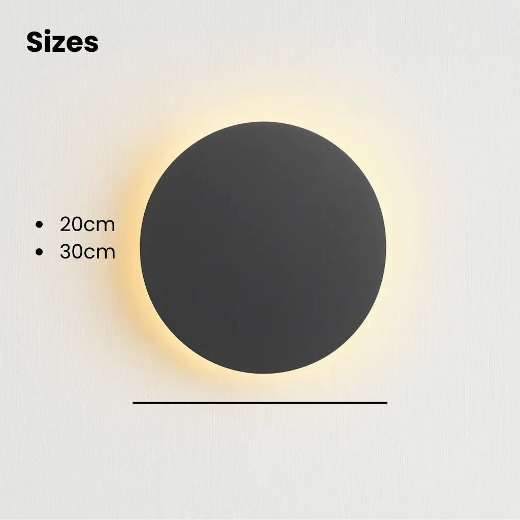 Round Backlit Sconce LED Wall Light for Interiors