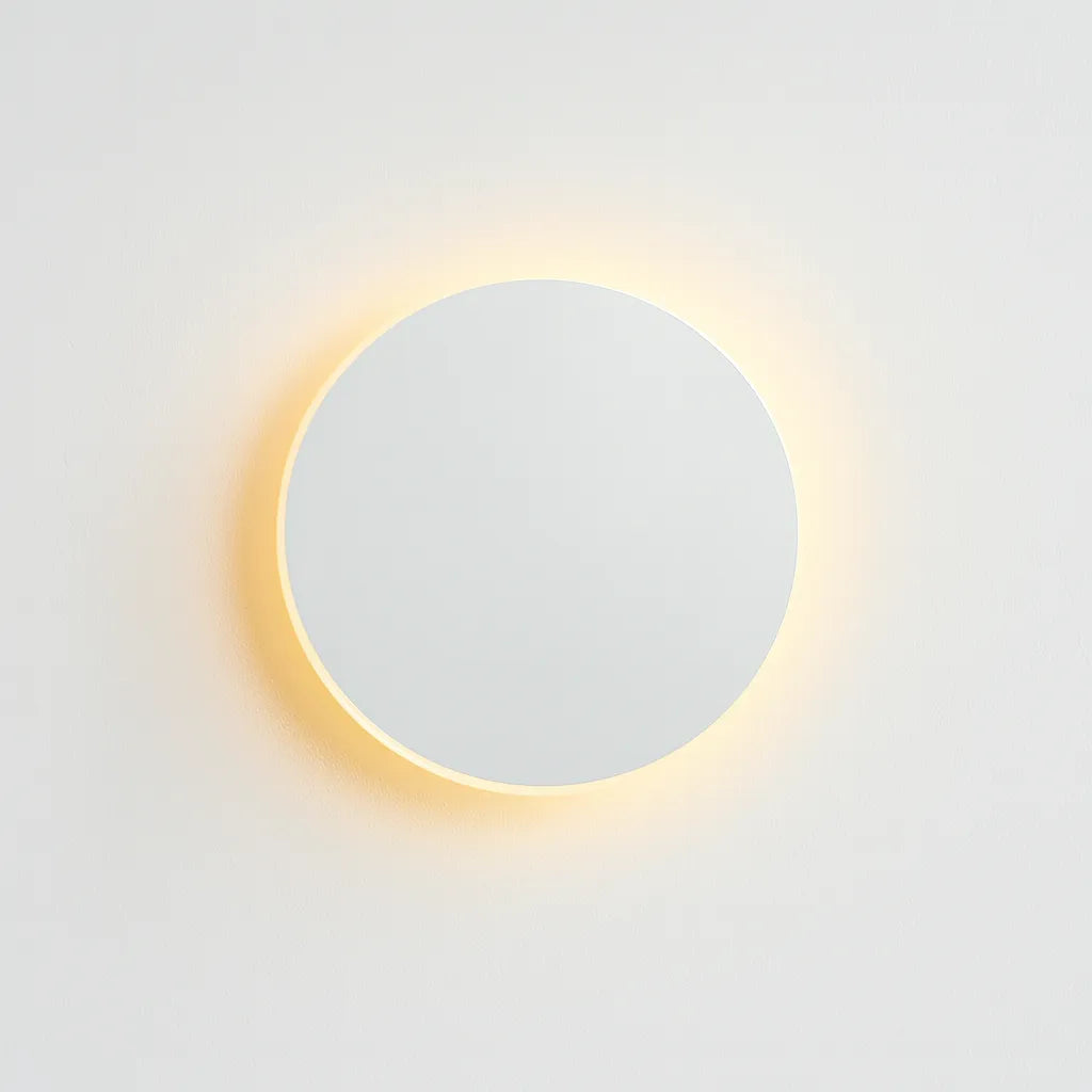 Round Backlit Sconce LED Wall Light for Interiors