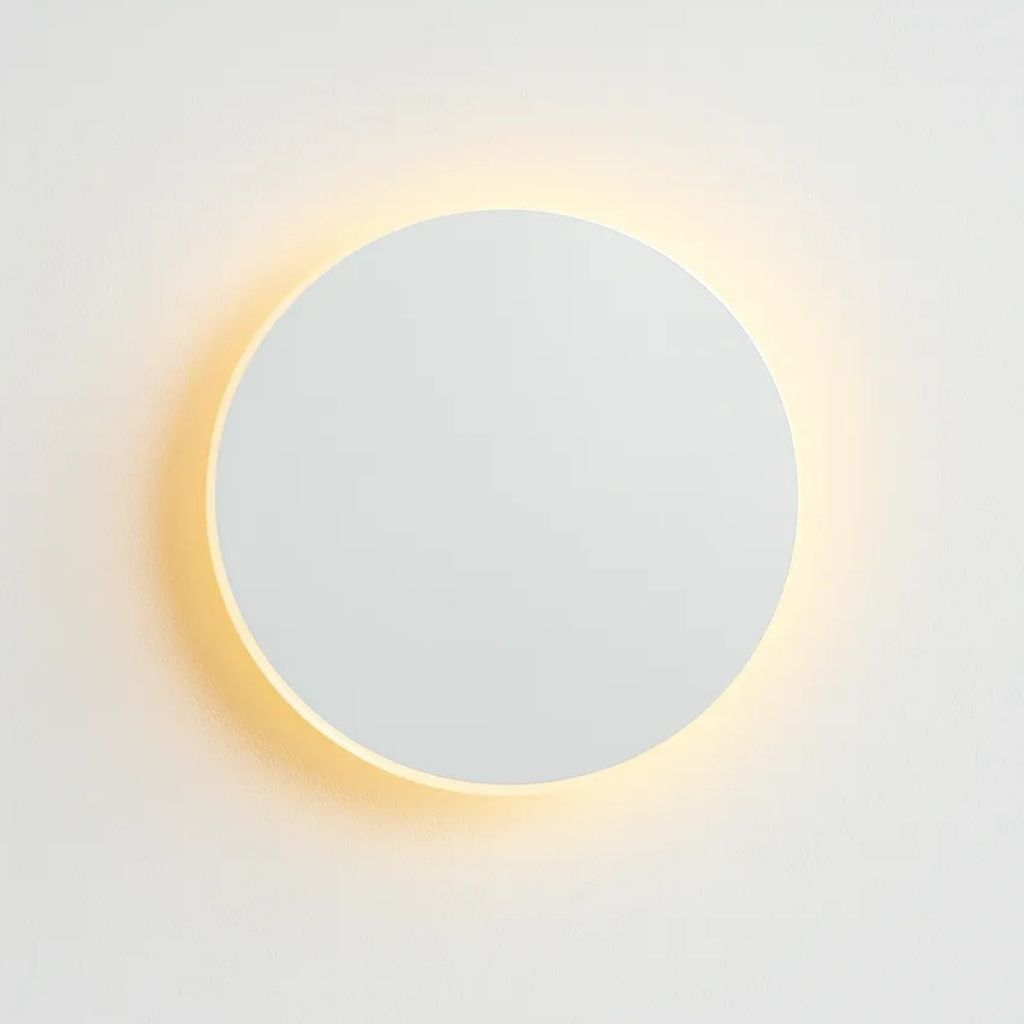 Round Backlit Sconce LED Wall Light for Interiors