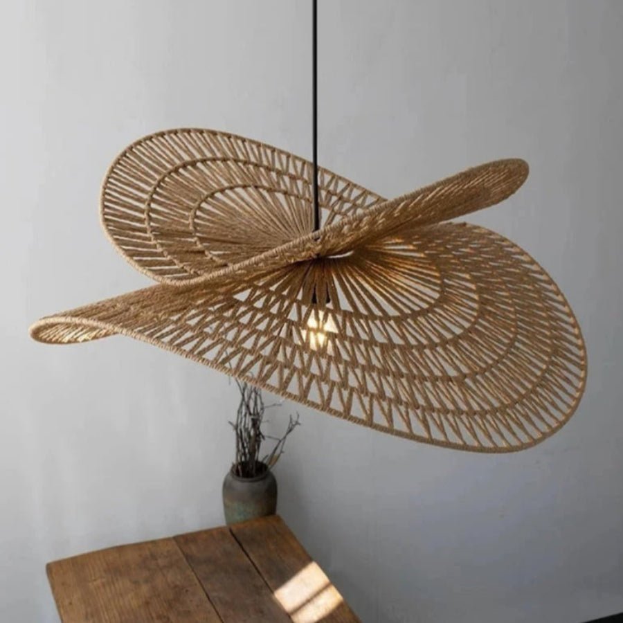 Sanur Double Layer Rattan Pendant Light