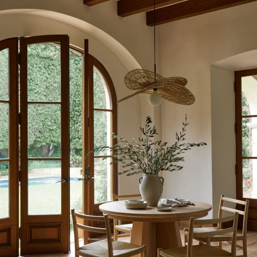 Sanur Double Layer Rattan Pendant Light