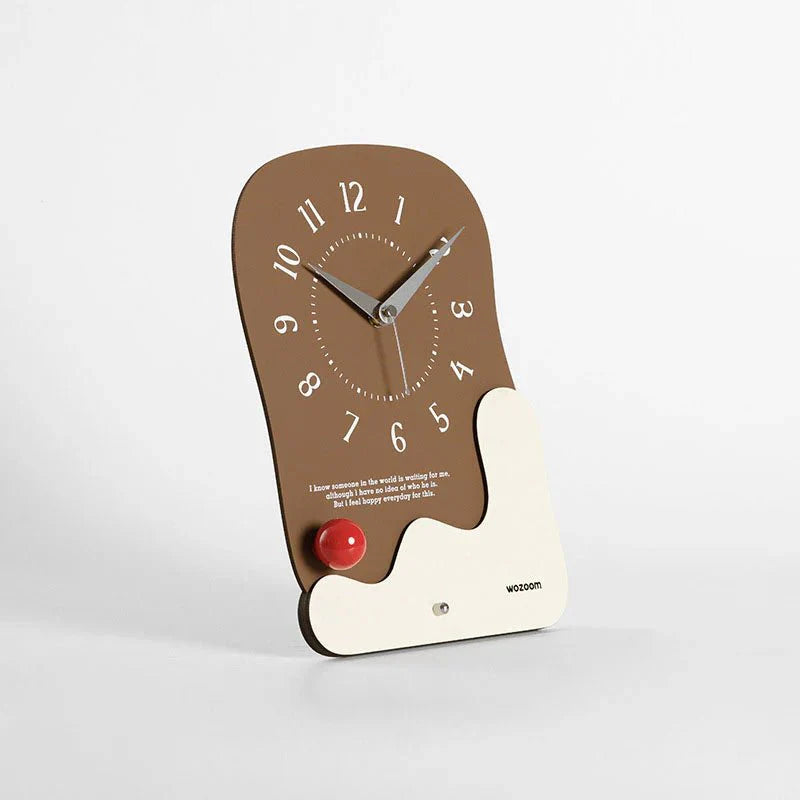 Silent Eco-Friendly Wooden Desk & Wall Clock – Modern 2-in-1 Minimalist Design
