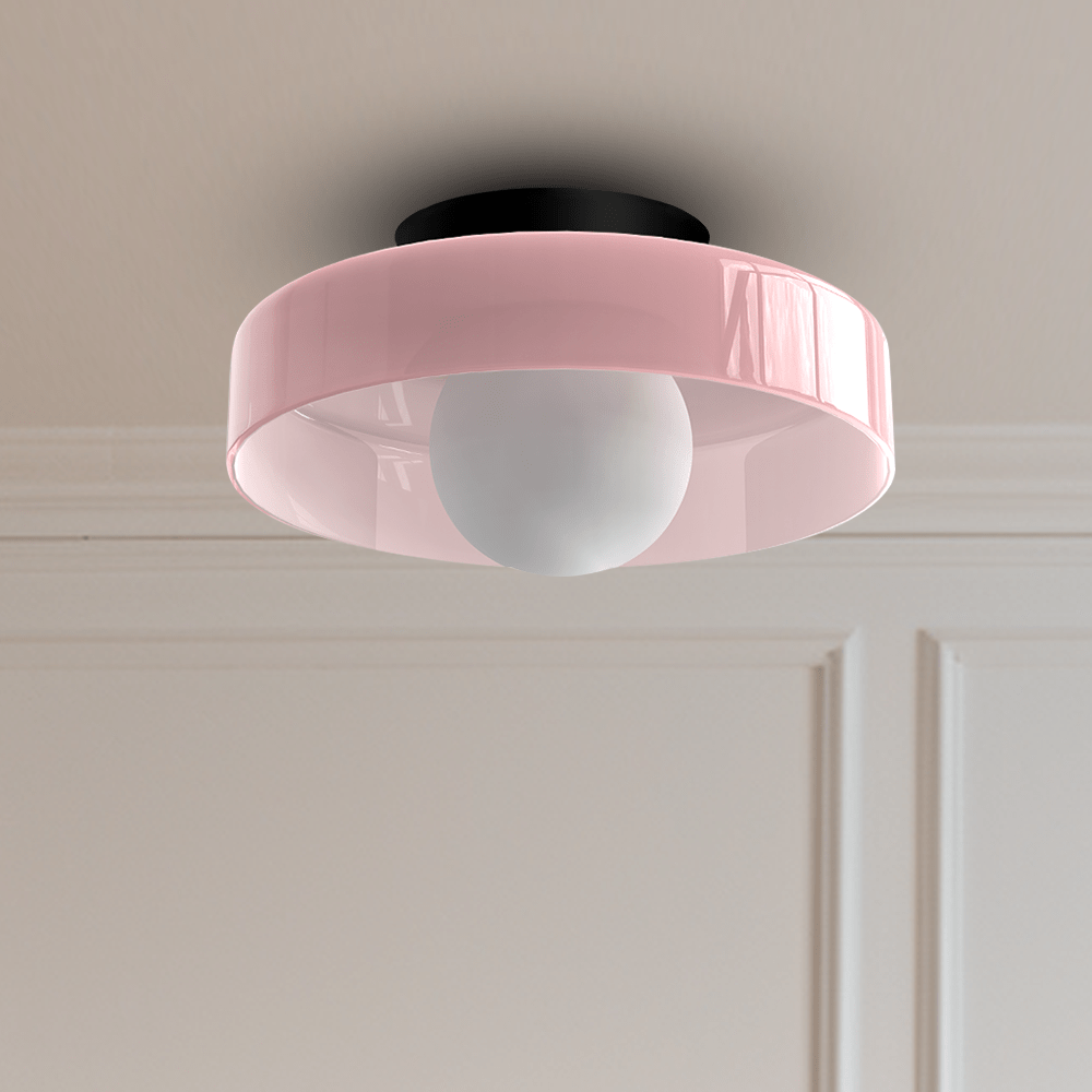 Sleek Round Glass Ceiling Light