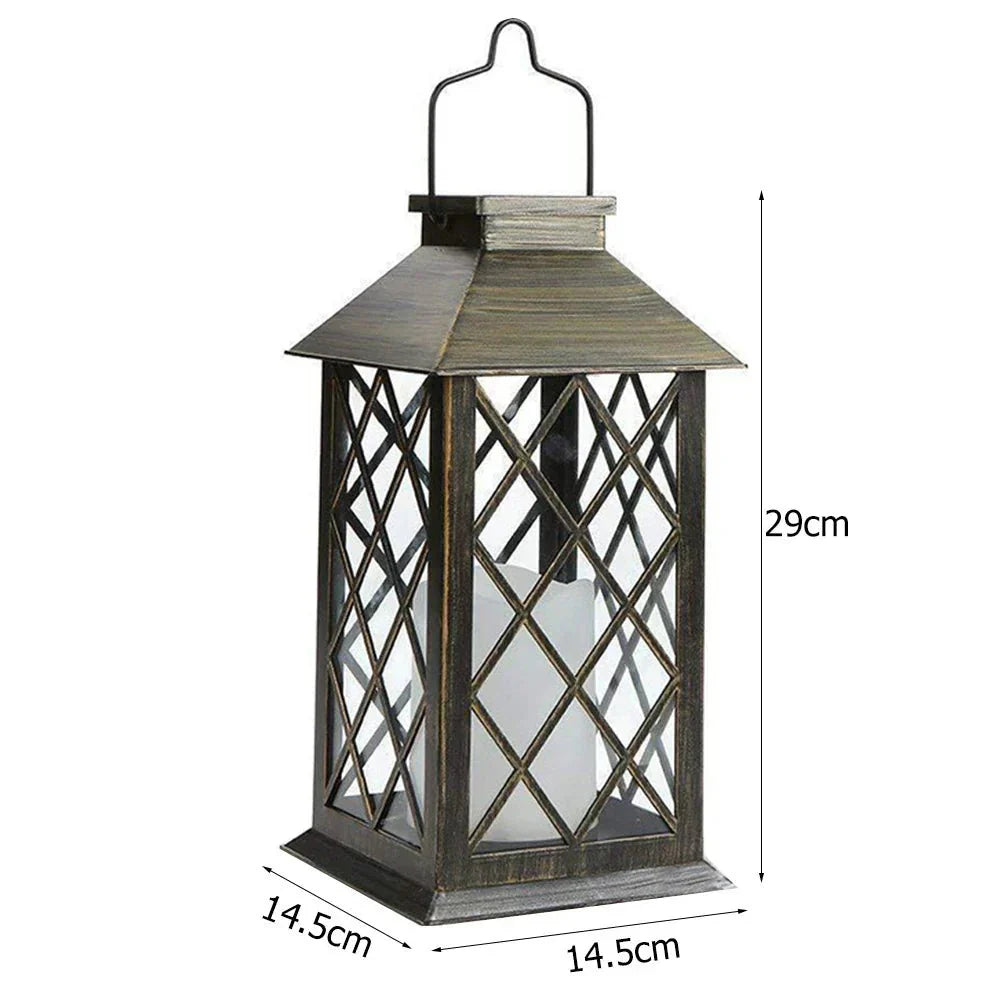 Solar Powered Candle Lantern for Outdoor Spaces