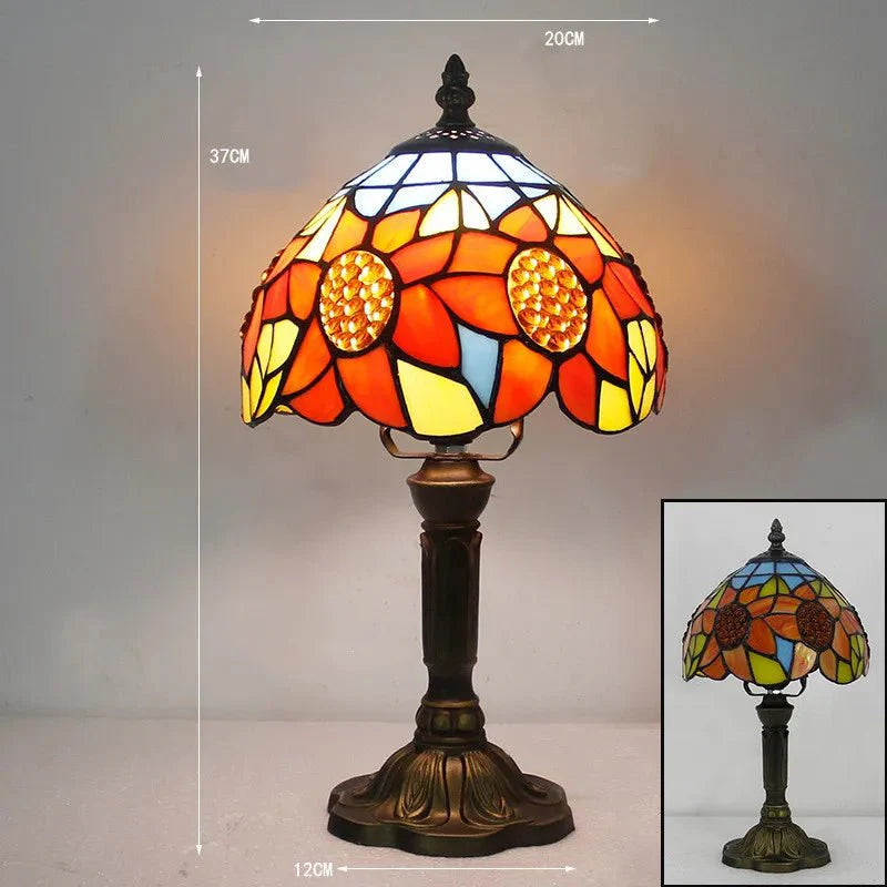 Stained Glass Colorful Desk Lamp