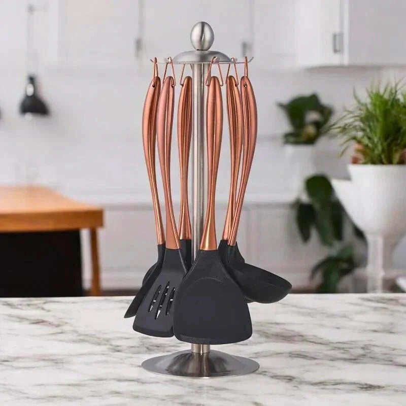 Stainless Steel Utensil Set with Non-Stick Surface