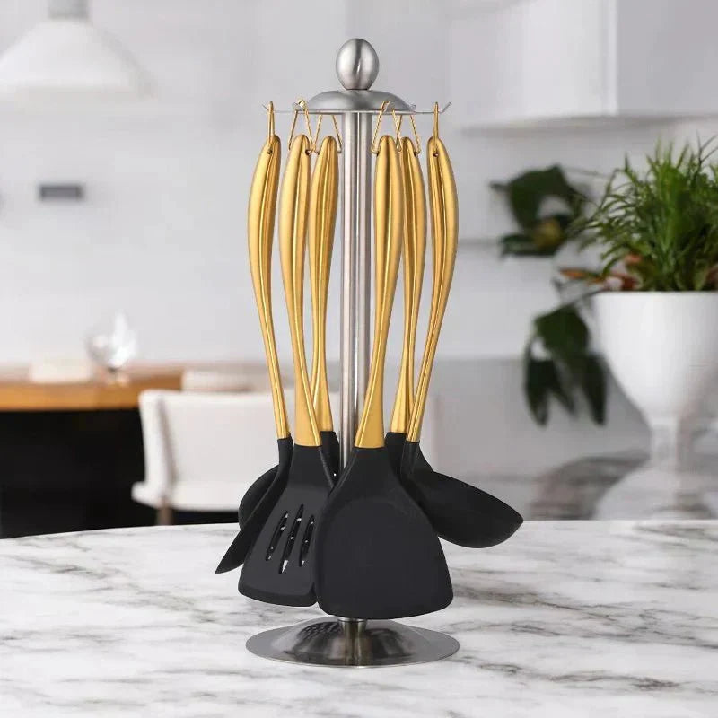 Stainless Steel Utensil Set with Non-Stick Surface