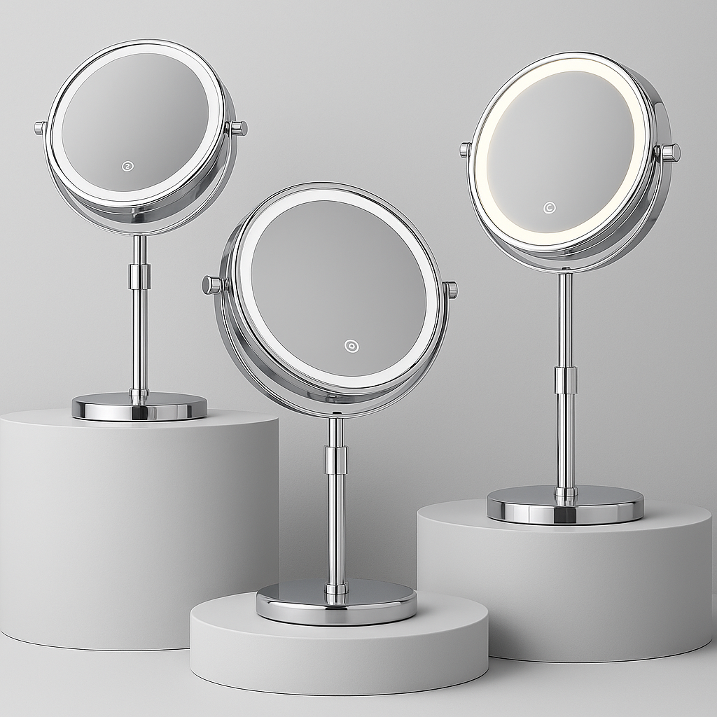 Standing LED Makeup Mirror for Bathroom