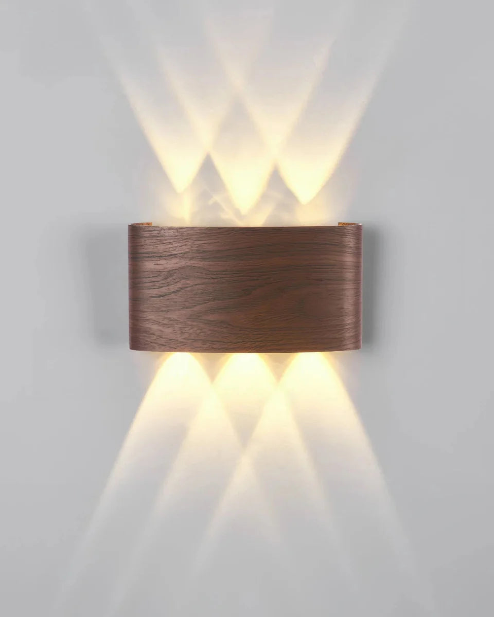 TimberGlow Woodgrain LED Outdoor Sconce