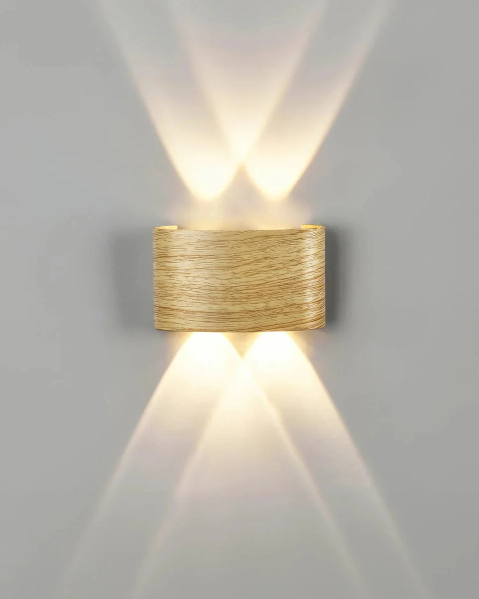 TimberGlow Woodgrain LED Outdoor Sconce