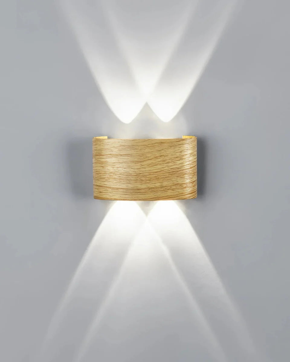 TimberGlow Woodgrain LED Outdoor Sconce