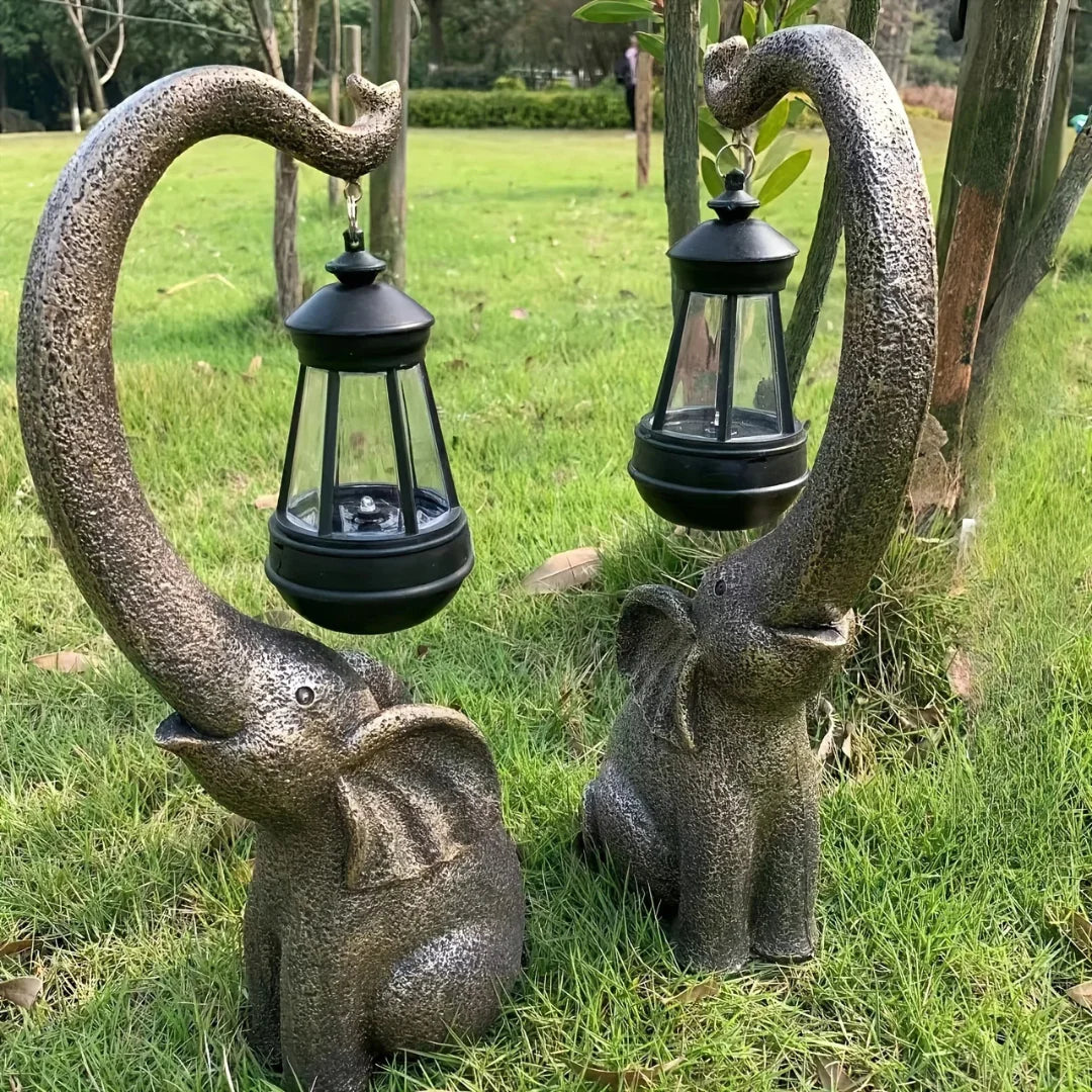 Twilight Glow Elephant Solar Lamp Casoni Home