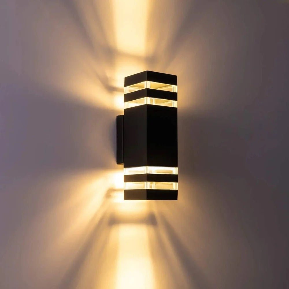 Up Down Black Outdoor Wall Sconce