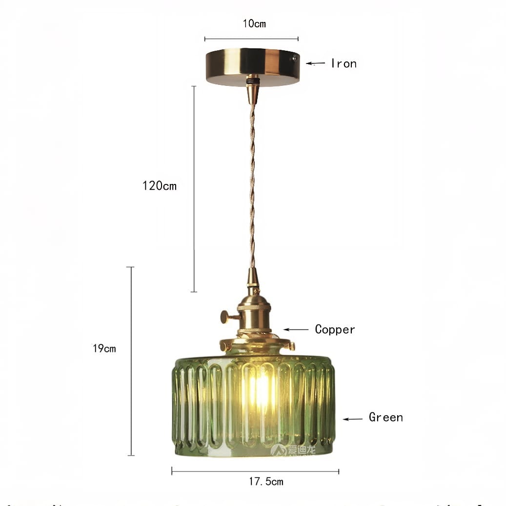 Kitchen Pendant Lamp | Vintage Glass Design