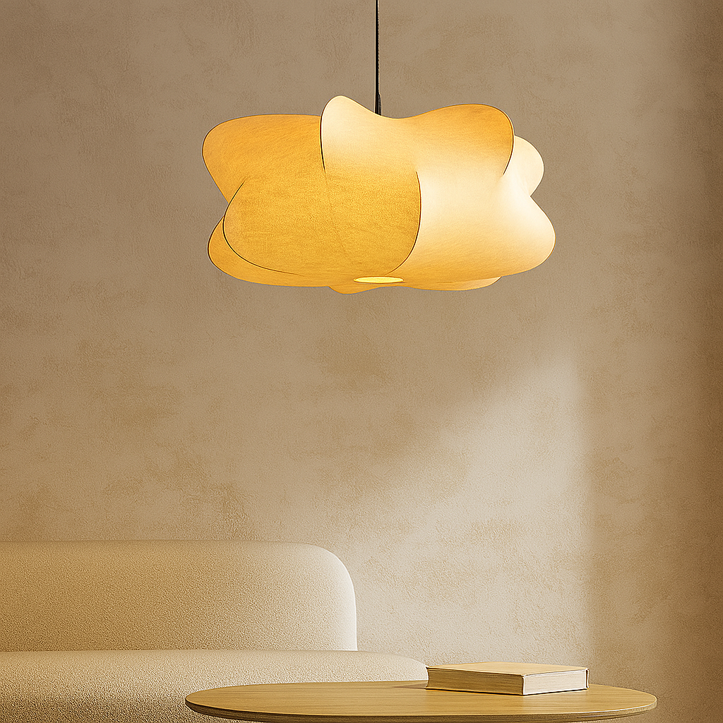 Wabi Sabi Silk Japanese Pendant Light