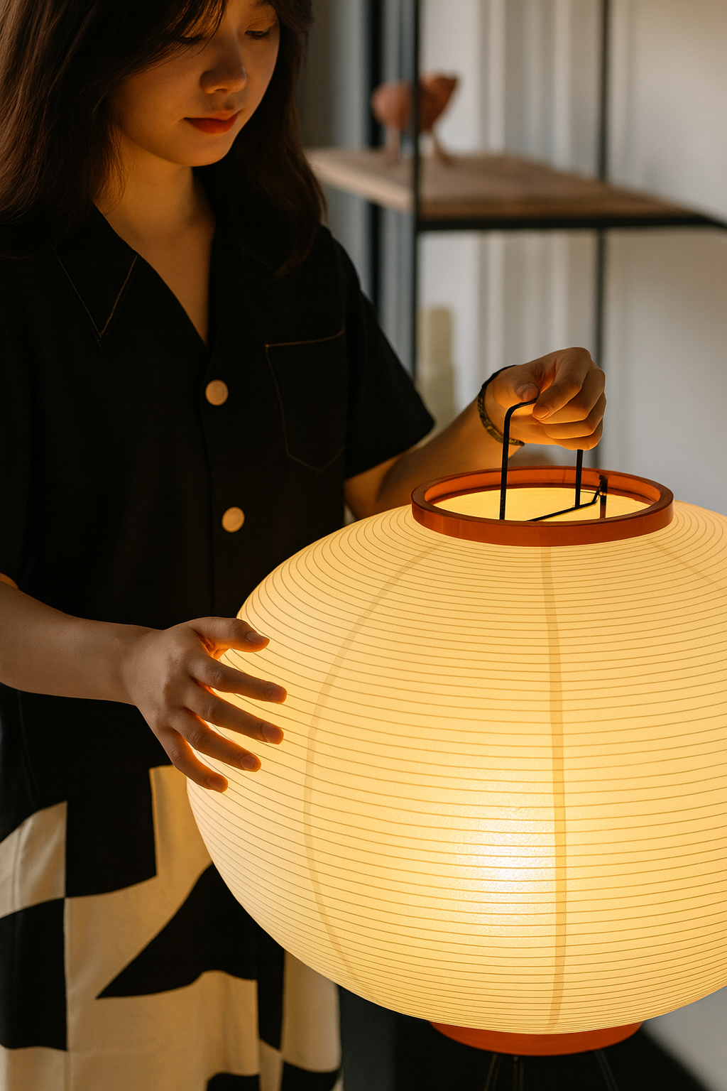 Wabi Sabi Tripod Paper Standing Floor Lamp