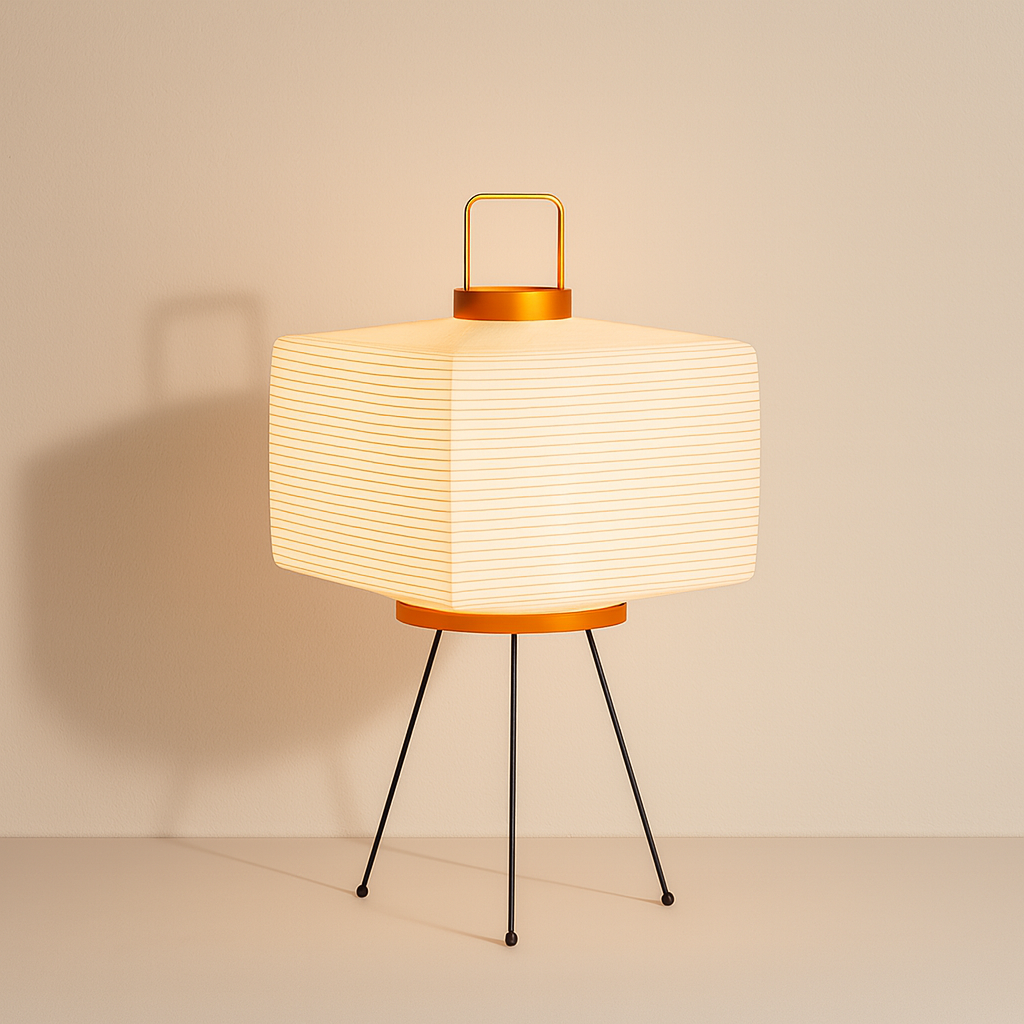 Wabi-Sabi Tripod Rice Paper Floor Lamp