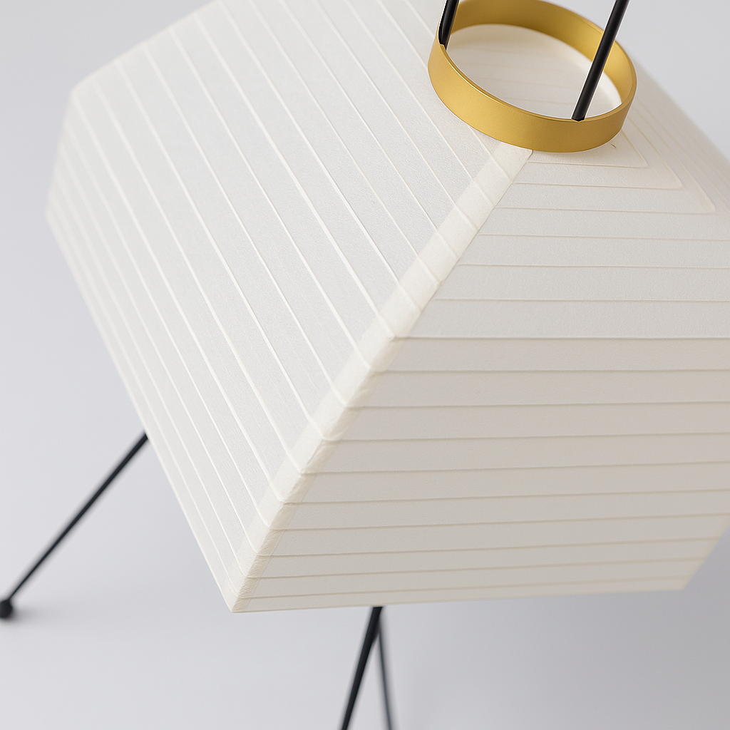 Wabi-Sabi Tripod Rice Paper Floor Lamp