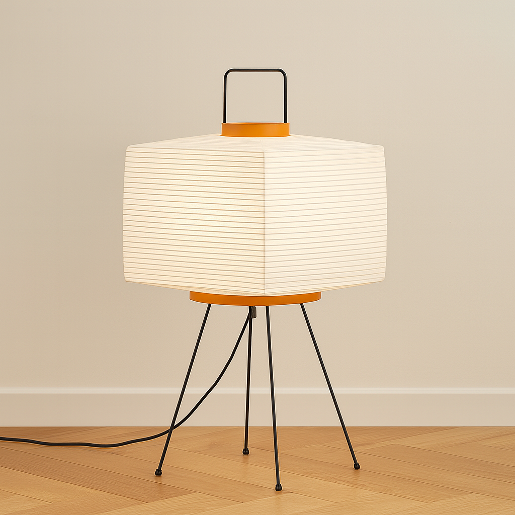 Wabi-Sabi Tripod Rice Paper Floor Lamp