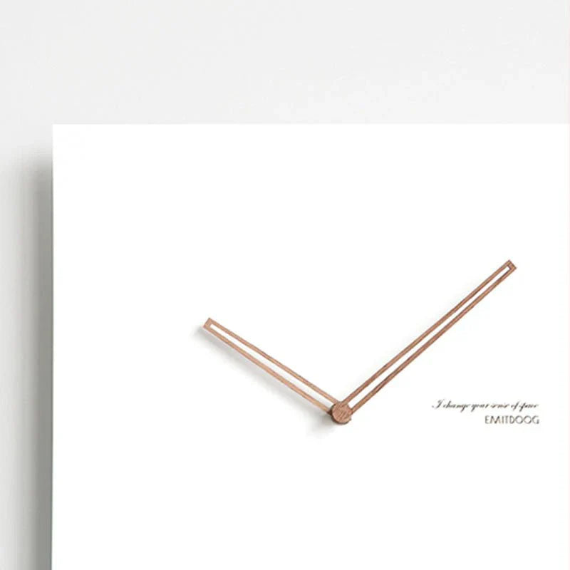 White Quadrangle Wall Clock – Minimalist & Eco-Friendly Design