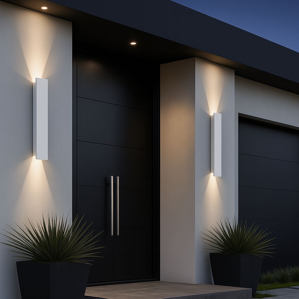 White Weatherproof LED Wall Lights - Outdoor Style and Durability