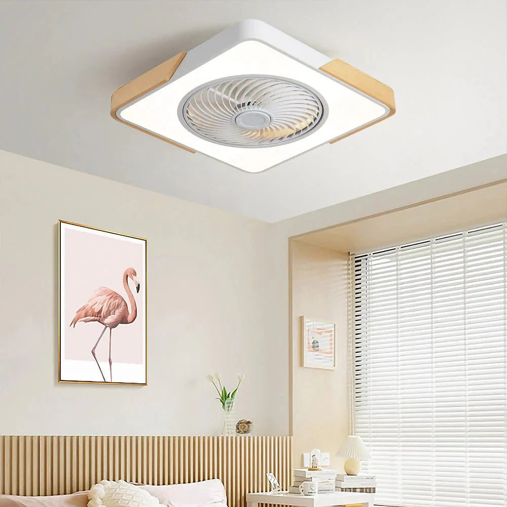 Wood Ceiling Fans with LED Lights