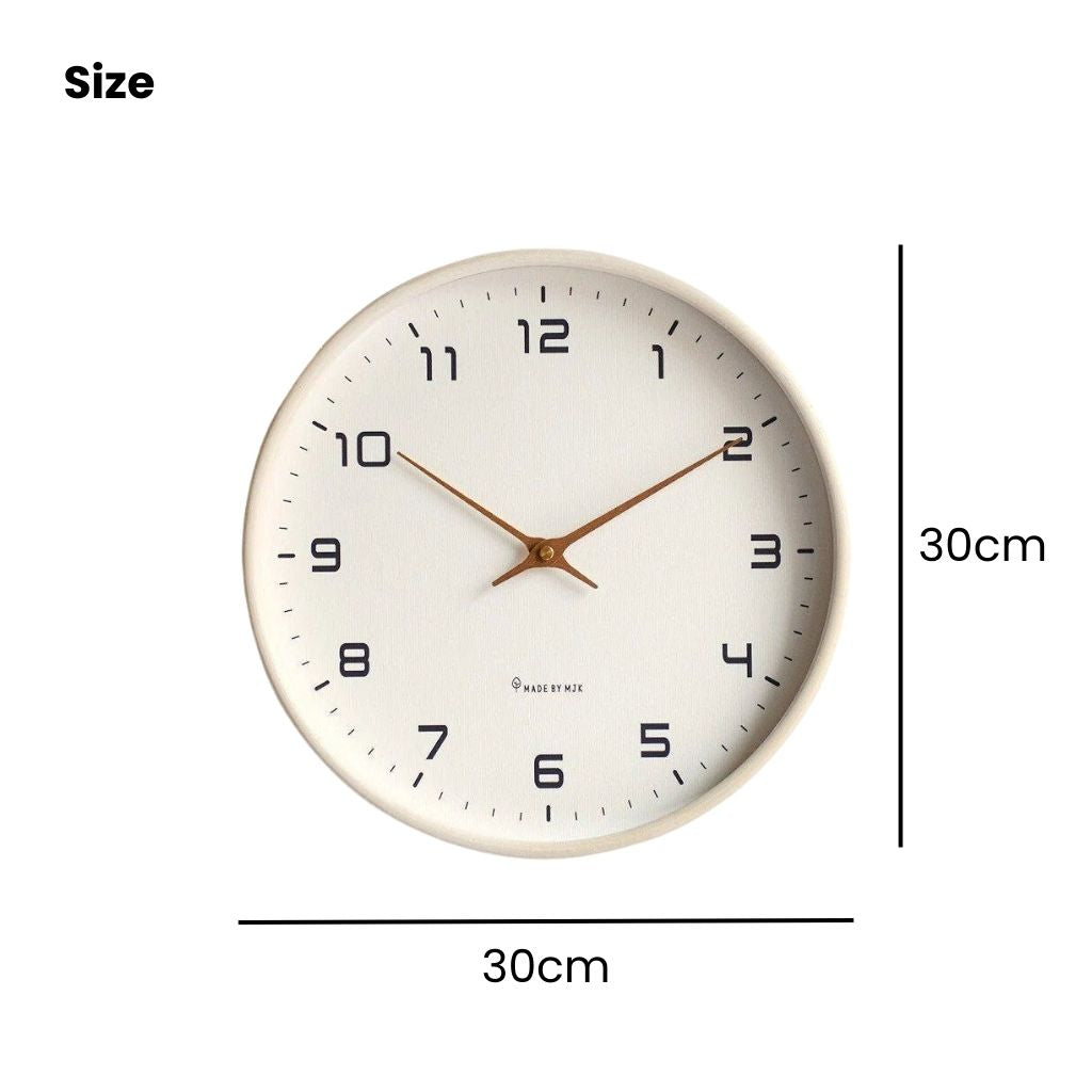 Wooden Wall Clock Scandinavian Minimalist Design